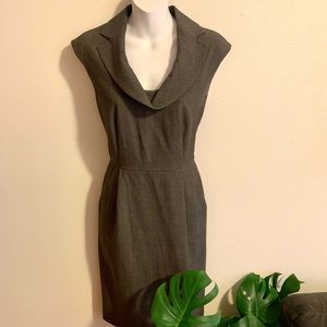 Calvin Klein Army Green Cowl Neck Sleeveless Dress